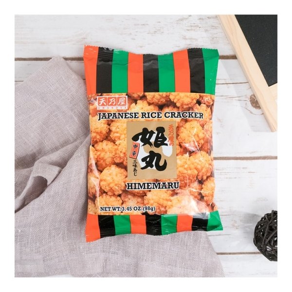 Japanese Rice Crackers Mildly Spicy Flavor 98g - Image 2