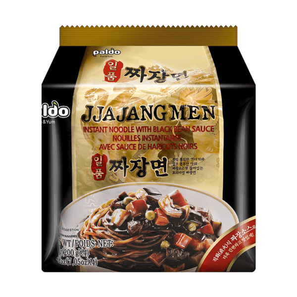 Korean Jjajangmen Instant Ramen – Black Bean Sauce Flavour, 4 Packs × 200g - Image 3