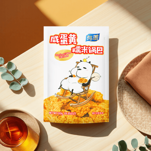 Salted Egg Yolk Puffed Rice Cracker Crispy Salty Snack 118g - Image 3
