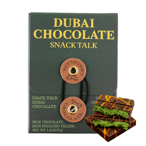 SnackTalk Dubai Style Chocolate Milk Chocolate Pistachio Kunafa 37g [Refrigeration Required Upon Arrival]