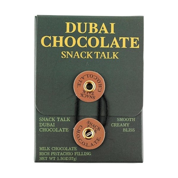 SnackTalk Dubai Style Chocolate Milk Chocolate Pistachio Kunafa 37g [Refrigeration Required Upon Arrival] - Image 2