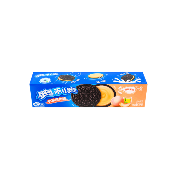 White Peach Oreos – Sandwich Cookies with Peach Cream Filling, 97g - Image 3