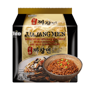 Korean Jjajangmen Instant Ramen – Black Bean Sauce Flavour, 4 Packs × 200g