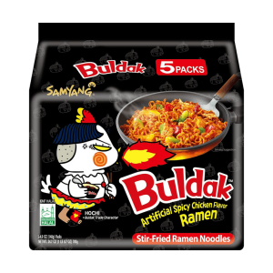 Korean Buldak Stir-Fried Ramen – Hot Chicken Flavour, 5 Packs × 140g 【Trending on TikTok】